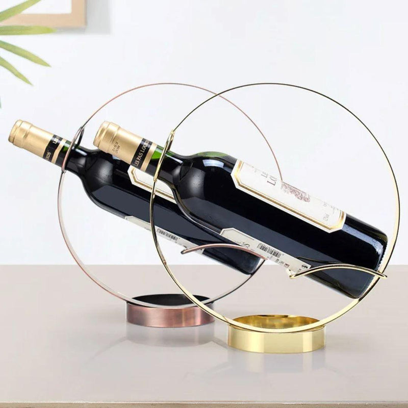 Suporte de Vinho em Circulo - Toque de Elegância para sua Decoração