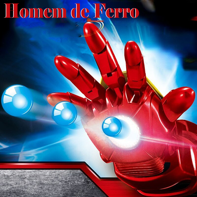 Conjunto De Máscara e Luva Do Homem De Ferro Marvel