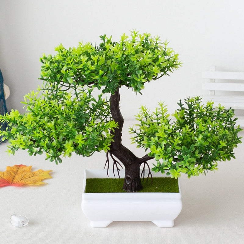 Bonsai artificial com vaso