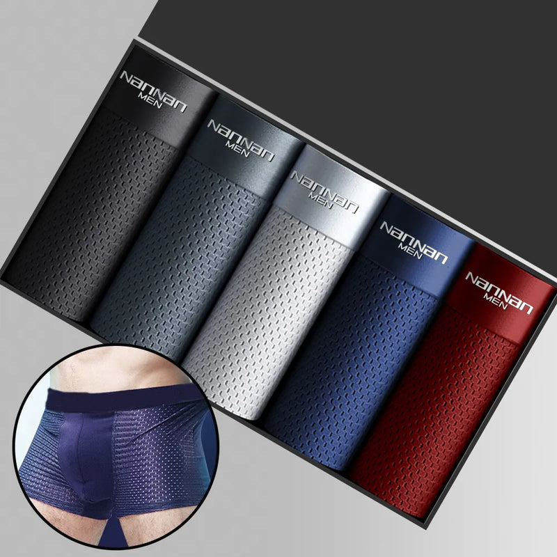 Cueca Boxer de Malha Poliéster Respirável - Kit com 4 unidades