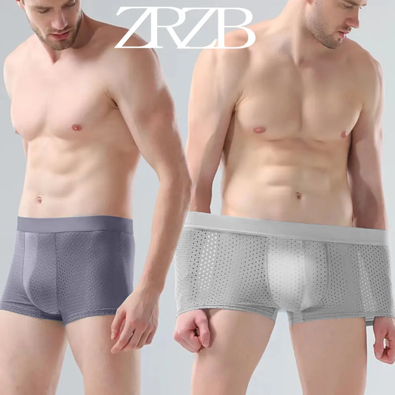 Cueca Boxer de Malha Poliéster Respirável - Kit com 4 unidades