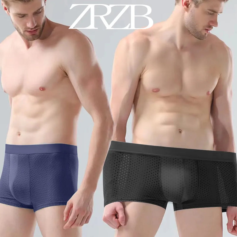 Cueca Boxer de Malha Poliéster Respirável - Kit com 4 unidades