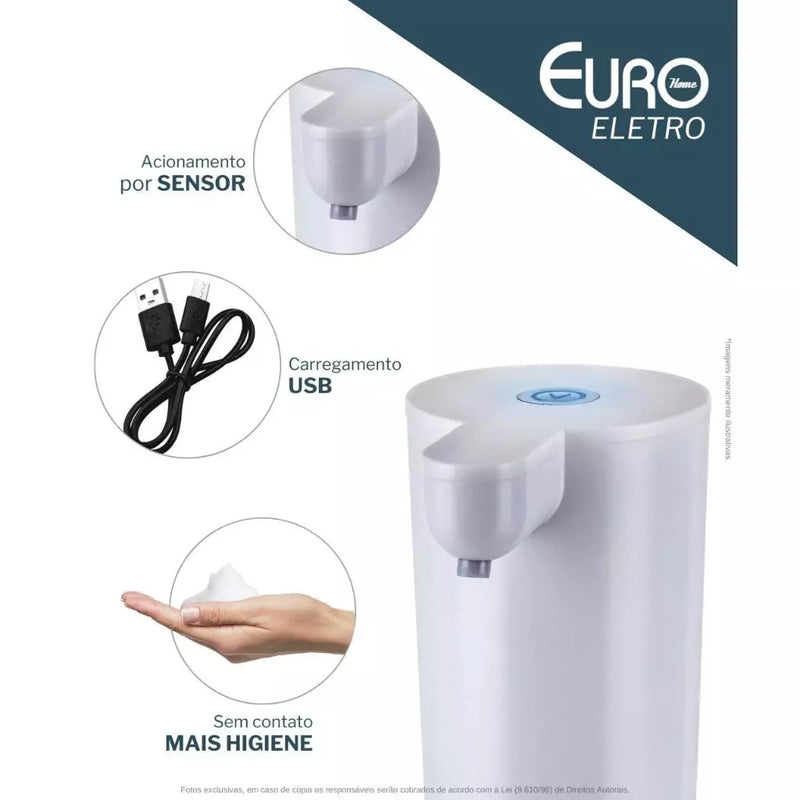 Dispenser Eletrico Para Sabonete Líquido Acionamento Por Sensor Euro