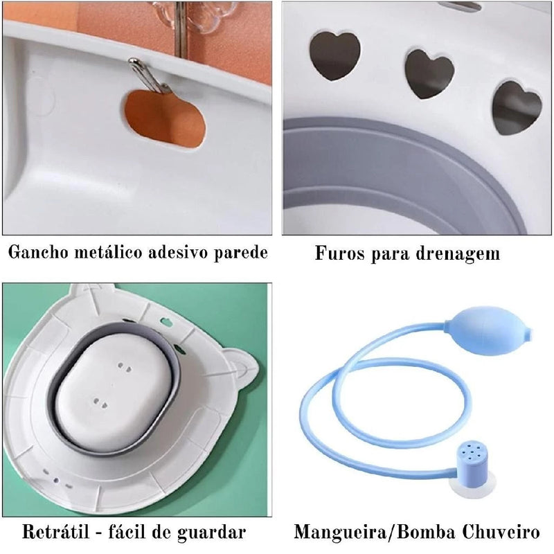 Assento Medicinal Portátil para Vaso Sanitário - brinde Ducha