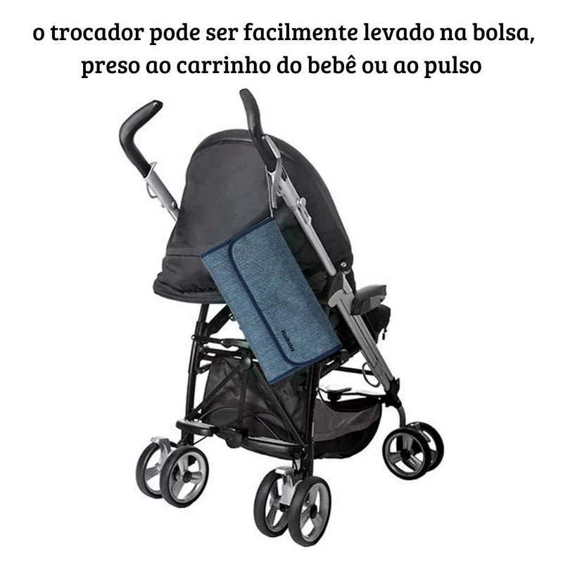 Trocador Portátil Porta Fraldas Impermeável C/ Bolsa